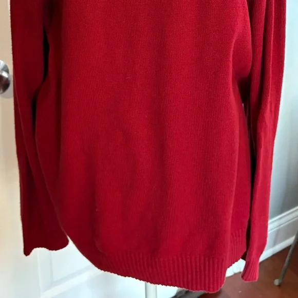 Merona Cotton Blend 1/4 Zip Maroon Sweater - Picture 5 of 11